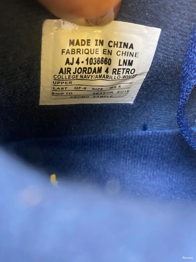 Rep TBK Jordan AJ4-1036660 Michigan 4 (PE) Retro Air 0720